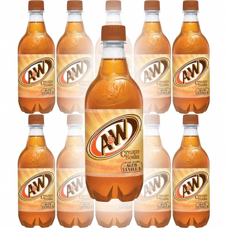 A&W Cream Soda 20fl oz 24pk AW Cream Soda 20oz 24ct