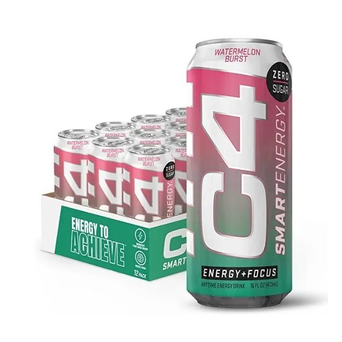 C4 Smart Energy Drink Watermelon Burst 12pk 16oz C4 Smart Energy Drink Watermelon Burst