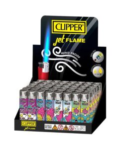 Clipper Jet Flame Reusable Lighters 48ct