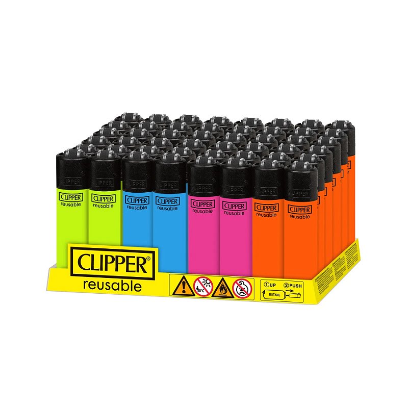 Clipper Lighter CP22 Solid Fluo BW 48ct Clipper Lighter CP22 Solid Fluo BW 48ct