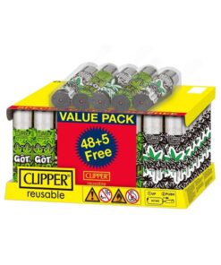 Clipper Lighters Graffiti Leaves 48ct