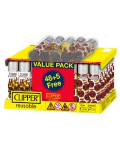 Clipper Lighters Skulls Fire 48ct