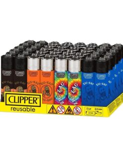 Clipper Zig Zag Reusable Lighters 48ct