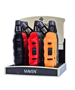 Maven Model 7 Windproof Table Torch Lighter 9ct