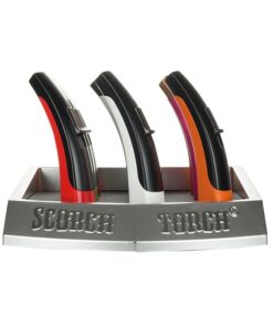 Scorch #61651 Torch /Arc Two Tone Matte Finish/Pull Button/See-Thru Butane 9ct