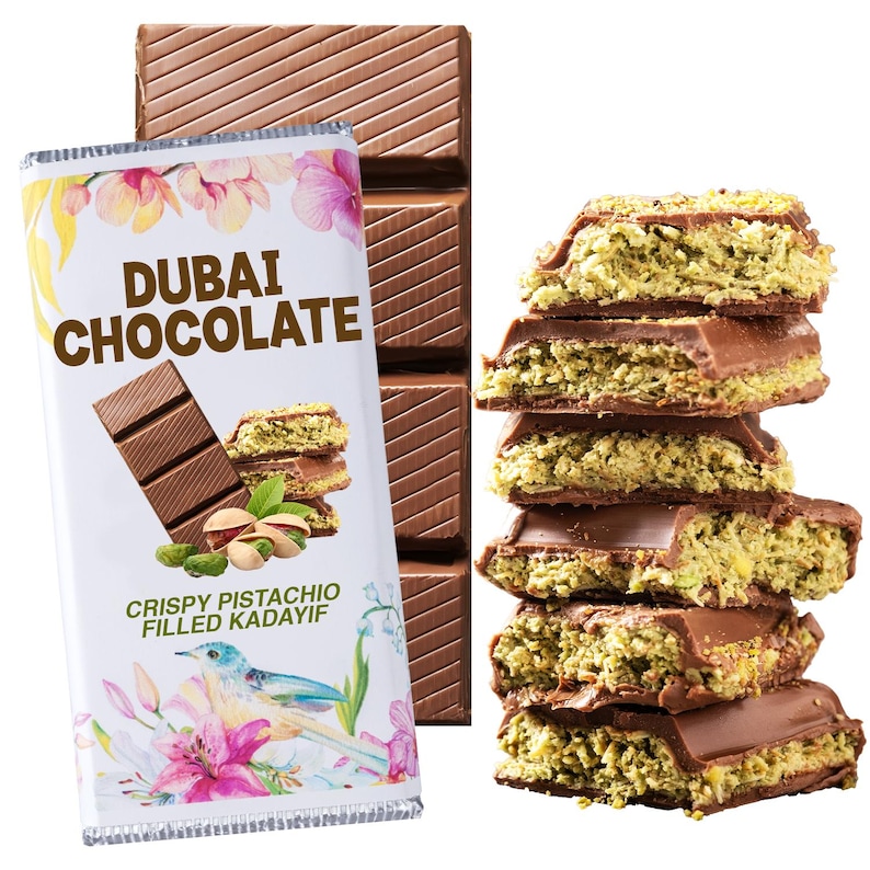 Crispy Pistachio Viral Dubai Chocolate Bar Crispy Pistachio Viral Dubai Chocolate Bar